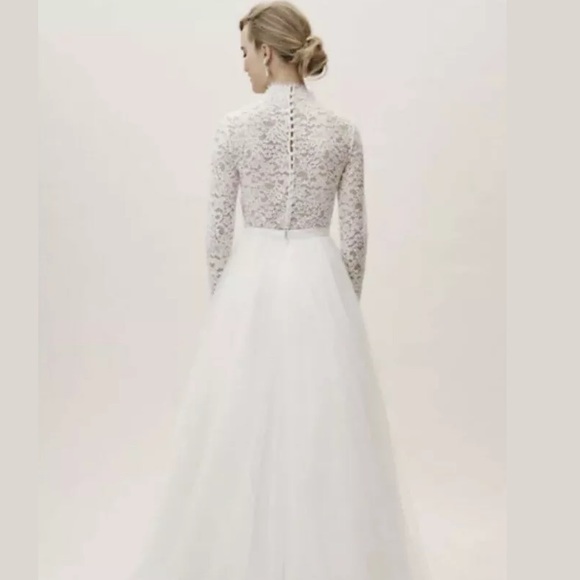 BHLDN Amy Kuschel Monaco Lace Crop Top Wedding Z404-5 - Picture 5 of 8